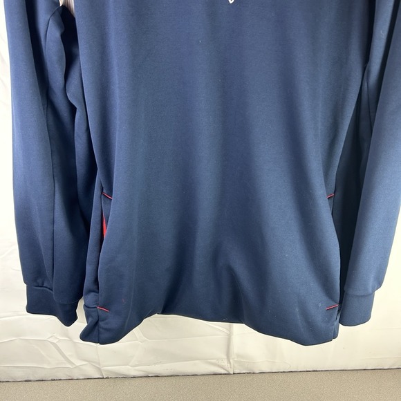 New England Patriots Sweatshirt Men XXL Blue Nike NFL Therma Fit Hoodie On Field - Picture 5 of 14